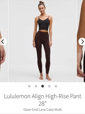 Lululemon Align High-Rise Leggings in Glow Grid Lava Cake Multi Size 6